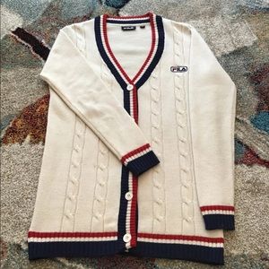 Fila Oversized Longline Boyfriend Cardigan